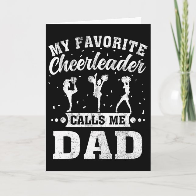 Min favorit Cheerleader kallar mig pappa fars dag Kort (Framsida)