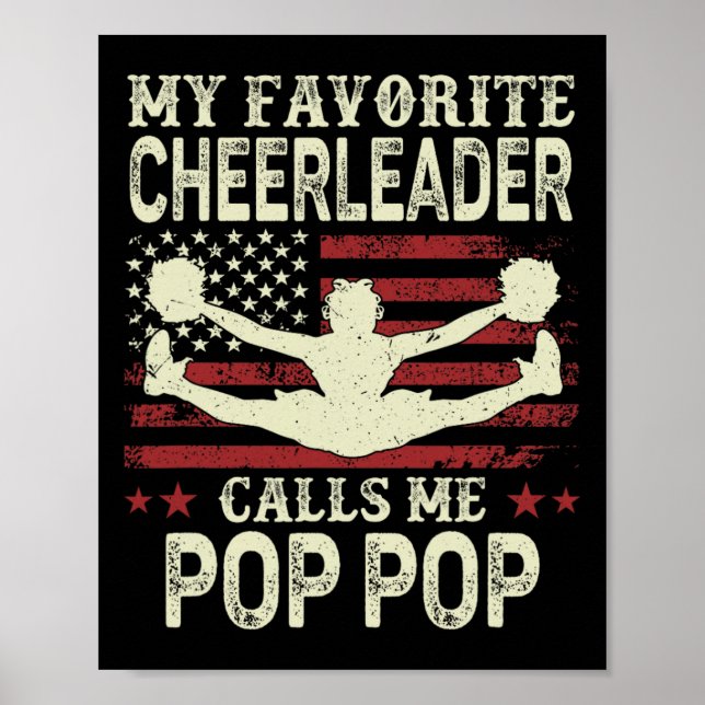 Min Favorit Cheerleader Kallar Mig Pop Pop Oss Fla Poster (Framsidan)