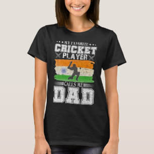 Min favorit cricketspelare kallar mig pappa Indien T Shirt