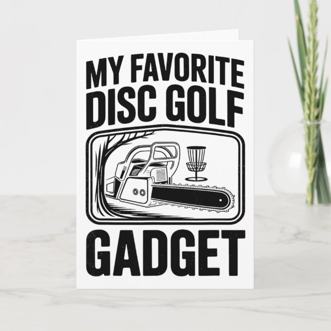 Min Favorit Diskgolf Gadget Kedjesåg Skämt Disk Go Kort (Framsida)