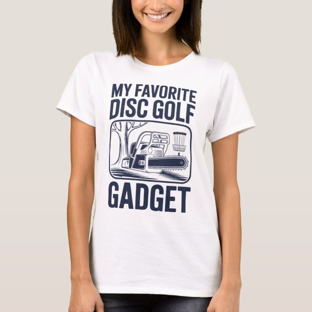 Min Favorit Diskgolf Gadget Kedjesåg Skämt Disk Go T Shirt (Framsida)