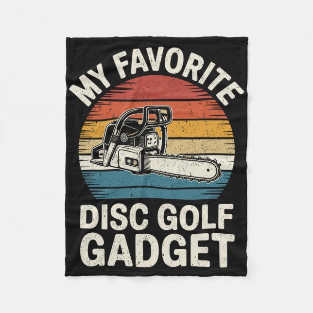 Min Favorit Diskgolf Gadget Rolig Diskgolf  Fleecefilt (Framsidan)