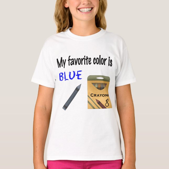 Min Favorit Färg är Blue Tröja (Framsida)