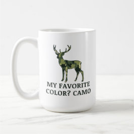 Min favorit Färg är Camo | Hjort Hunting Gift Kaffemugg