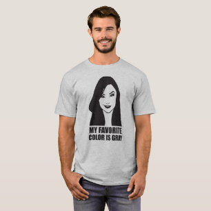 Min favorit- färg är grå färg tee shirt