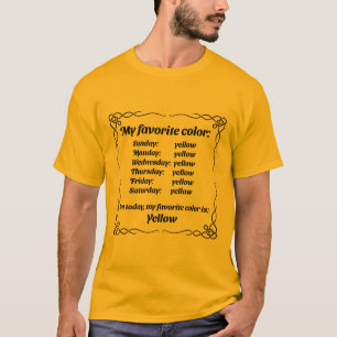 Min favorit färg är gult t shirt