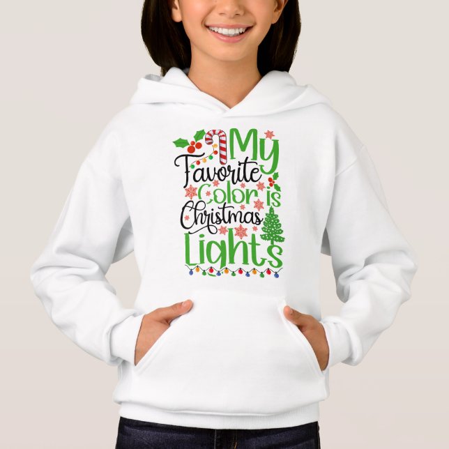 Min favorit Färg är jul Ljus-55667 T Shirt (Framsida)