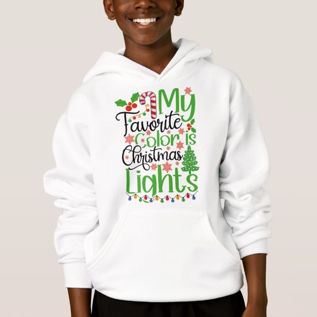 Min favorit Färg är jul Ljus-55667 T Shirt (Framsida)