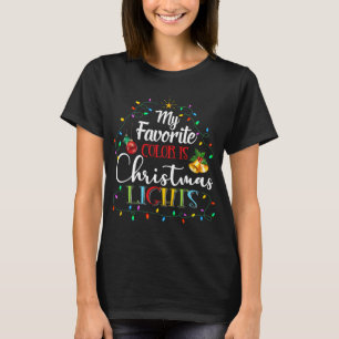 Min favorit Färg är jul Ljus Julafton Pajamas T Shirt