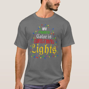 Min favorit Färg är jul Ljus Julafton Träd T Shirt