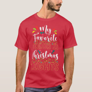 Min favorit Färg är jul Ljus Träd T Shirt