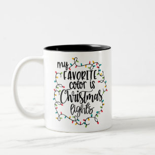 Min favorit Färg är jul Två-Tonad Mugg