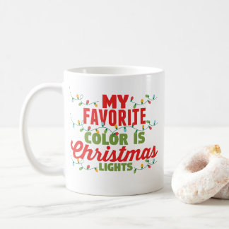 Min favorit Färg är julen Ljus Kaffemugg