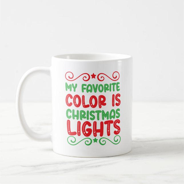 Min favorit Färg är julen Ljus Kaffemugg (Vänster)
