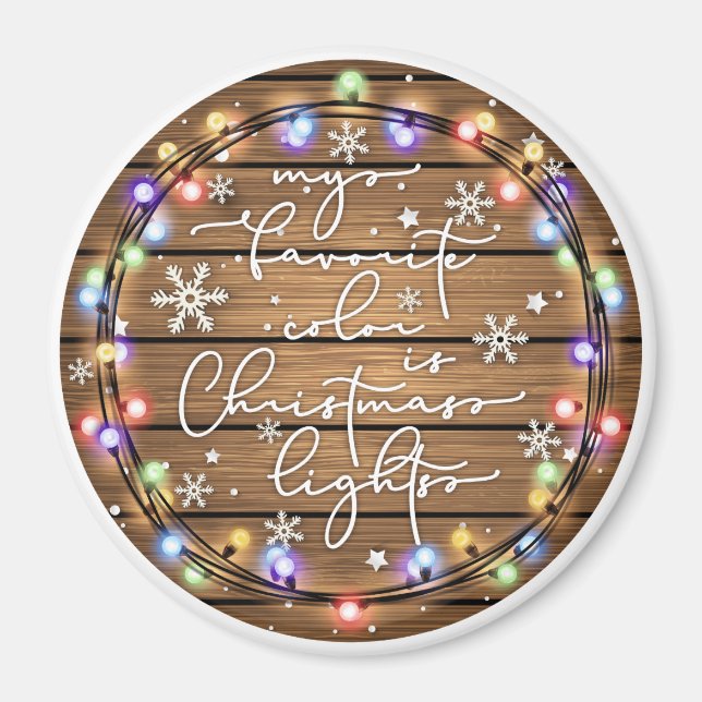 Min favorit Färg är julen Ljus Magnet (Framsidan)