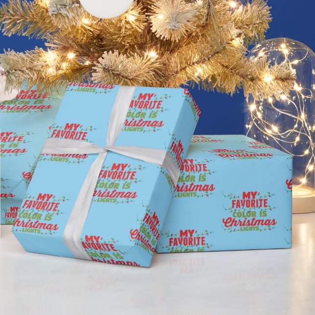 Min favorit Färg är julen Ljus Presentpapper (Helgdagar)