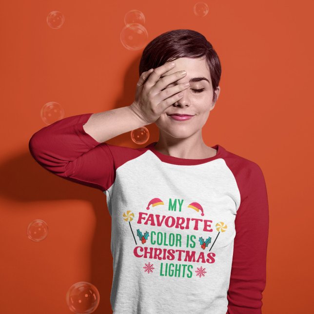 Min favorit Färg är julljus T Shirt (Skapare uppladdad)