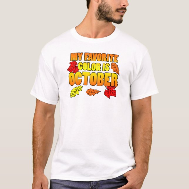 Min favorit Färg är oktober T-shirt (Framsida)