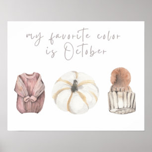 Min favorit Färg är Oktoberhösten Poster
