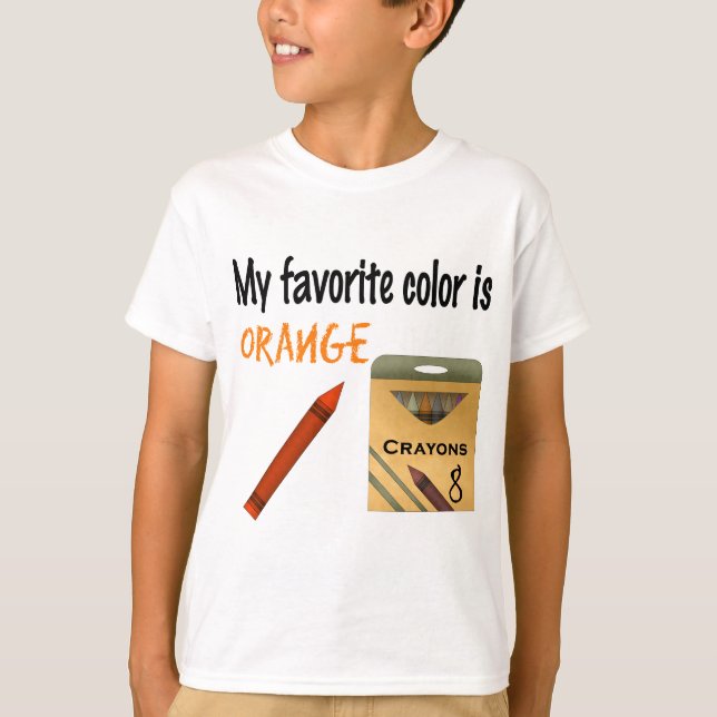 Min favorit- färg är orange t-shirt (Framsida)