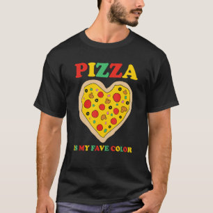 Min favorit Färg är Pizza Pepperoni Slice Dough T Shirt