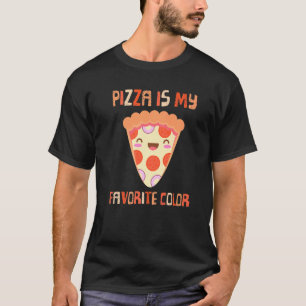Min favorit Färg är Pizza Pepperoni Slice Dough T Shirt