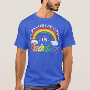 Min favorit Färg är Rainbow HGBTQ Gay Lesbisk Pri T Shirt