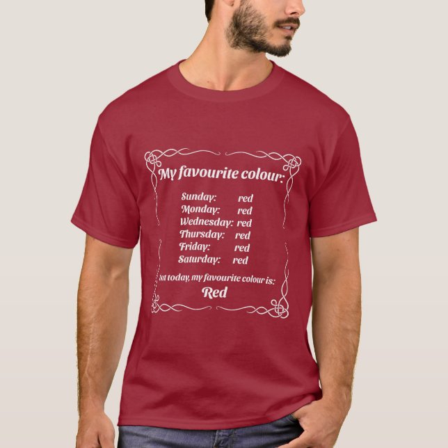 Min favorit färg är röd t shirt (Framsida)