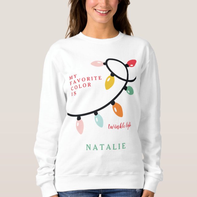 Min favorit färg är twinkle ljus t shirt (Framsida)