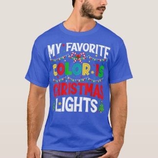 Min favorit Färg jul Ljus Pajama Julafton F T Shirt