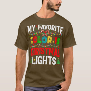 Min favorit Färg jul Ljus Pajama Julafton F T Shirt