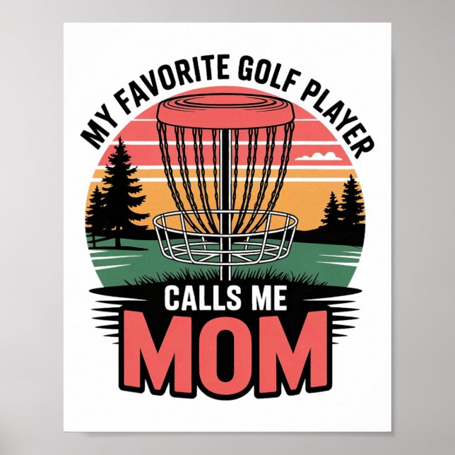 Min favorit golfspelare kallar mig mamma Pride Spo Poster (Framsidan)