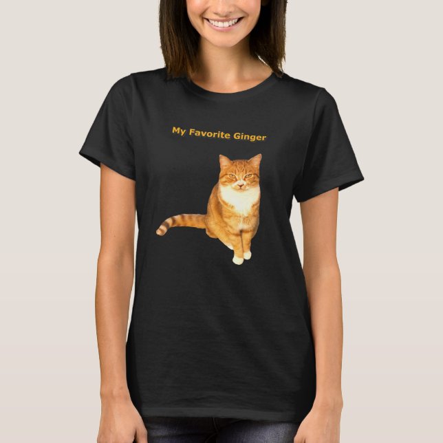 Min Favorit Gulorange Tabby Katt T Shirt (Framsida)