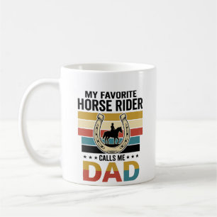 Min favorit häst ryttare kallar mig pappa skjorta  kaffemugg