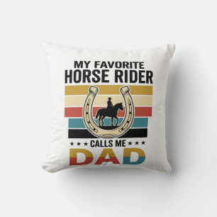 Min favorit häst ryttare kallar mig pappa skjorta kudde