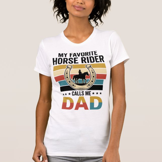 Min Favorit Häst Ryttare Kallar Mig Pappa Tröja De (Framsida)