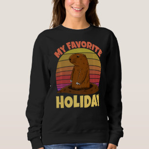 Min favorit Helgdag Grounghog Funny Animal Kärlek T Shirt