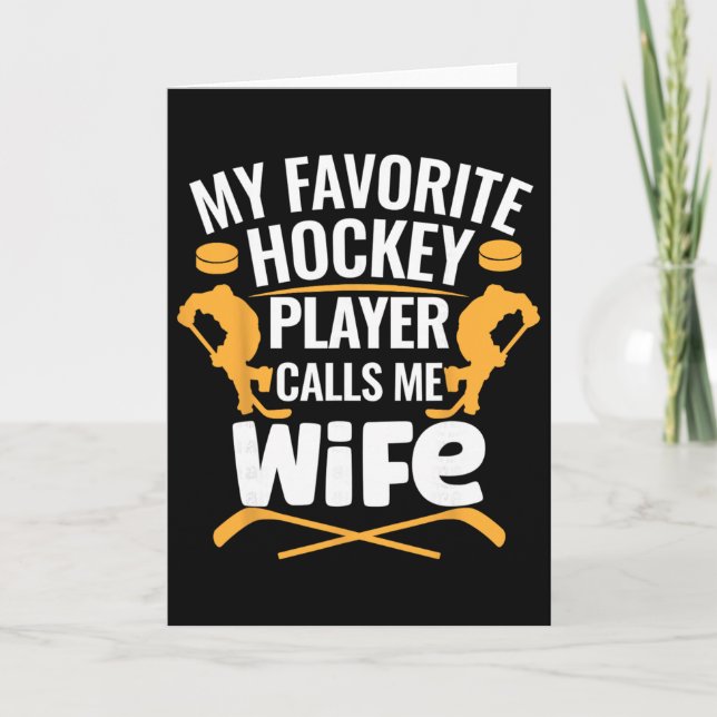 Min Favorit Hockeyspelare Kallar Mig Hustru  Kort (Framsida)