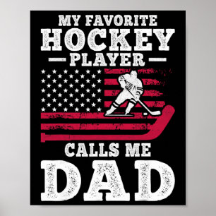 Min Favorit Hockeyspelare Kallar Mig Pappa Usa Fla Poster