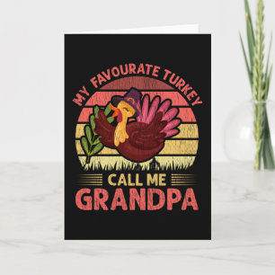 Min Favorit Kalkon Kalla Mig Farfar Thanksgiving Kort