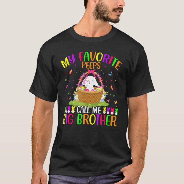Min favorit kallar mig Big Brother Bunny Påsk Day T Shirt (Framsida)