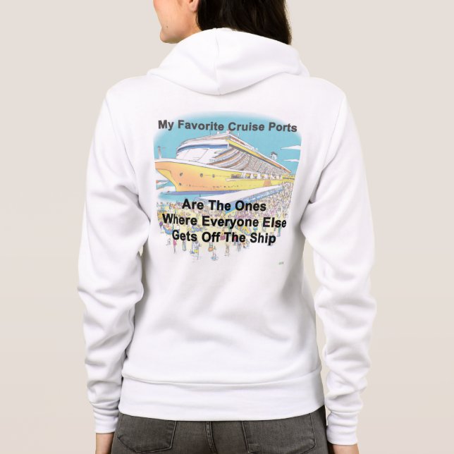 Min Favorit Kryssningshamnar HOODIE T Shirt (Baksida)