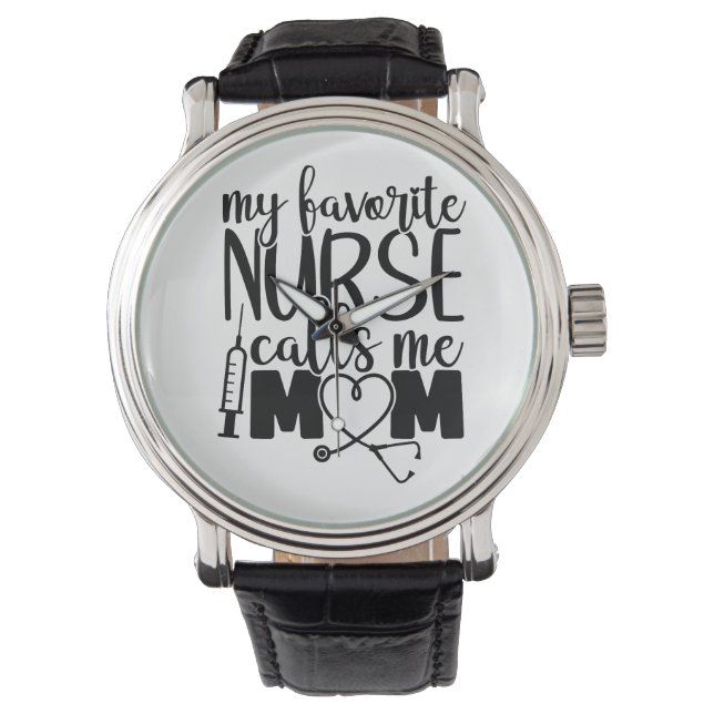 Min favorit Nurse kallar mig mamma - Armbandsur (Framsida)