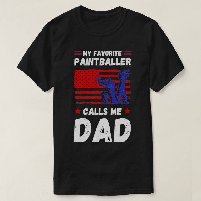 Min favorit Paintballer kallar mig Pappa 2 T Shirt (Design framsida)
