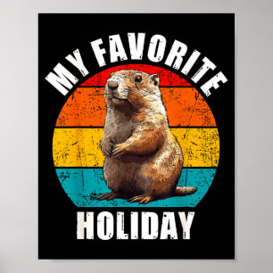 Min Favorit Semester Rolig Groundhog Day 2025 Retr Poster