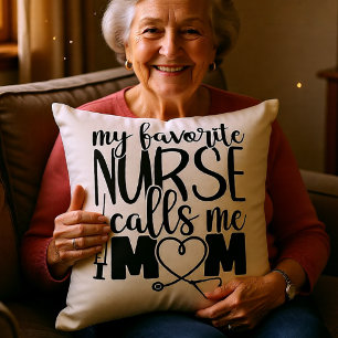 Min favorit-sjuksköterska kallar mig mamma - kudde