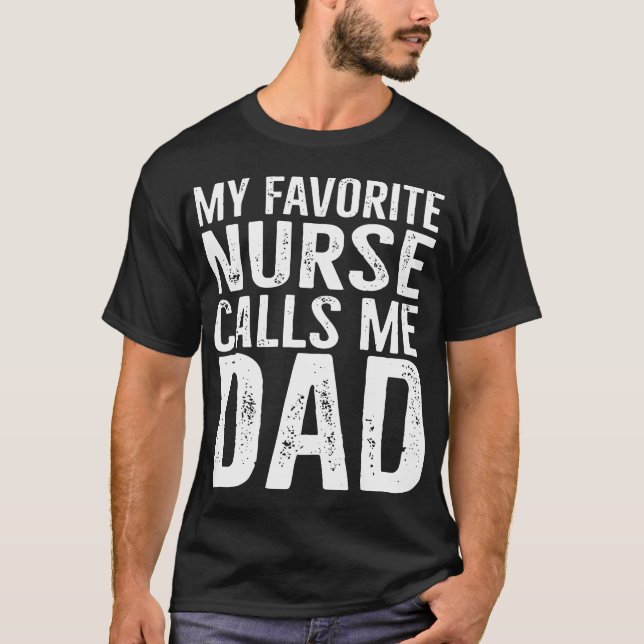 min favorit- sjuksköterskaappeller mig pappa t shirt (Framsida)