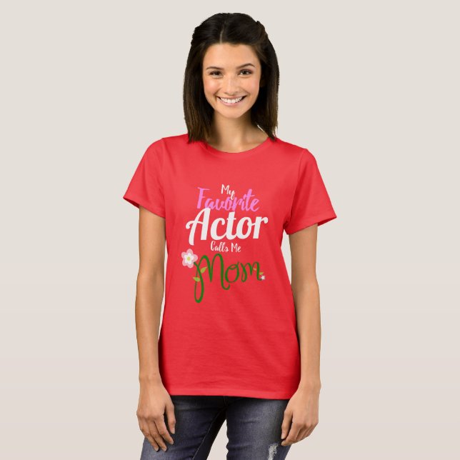 Min favorit- skådespelareappeller mig mamma t shirt (Hel framsida)