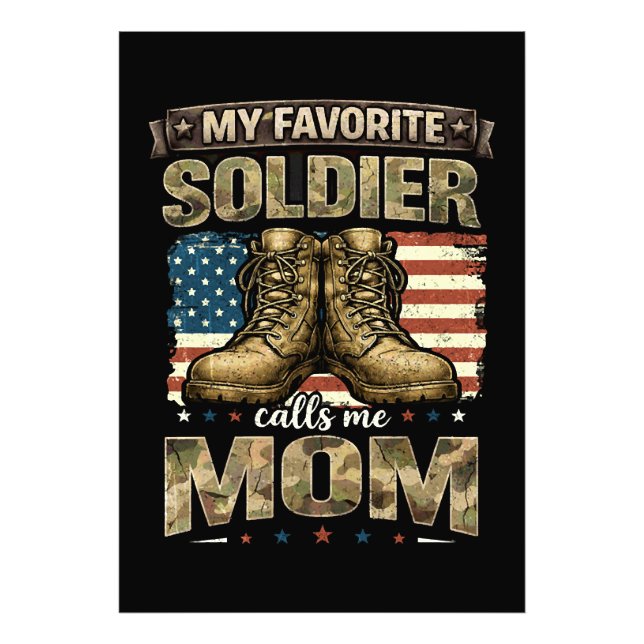 Min favorit soldat kallar mig mamma fototryck (Framsidan)