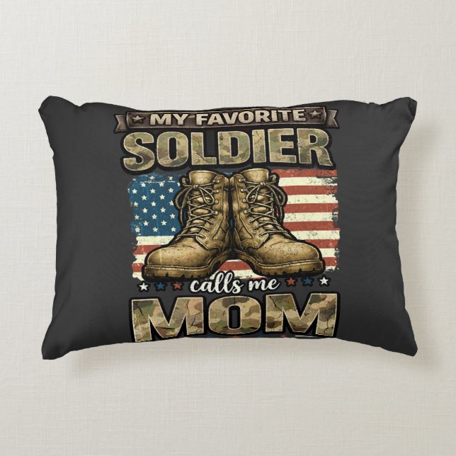 Min favorit soldat kallar mig mamma prydnadskudde (Framsidan)